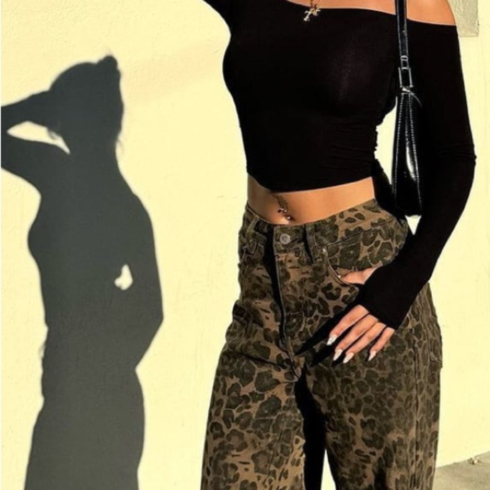 Aelfric Eden Leopard Denim Jeans